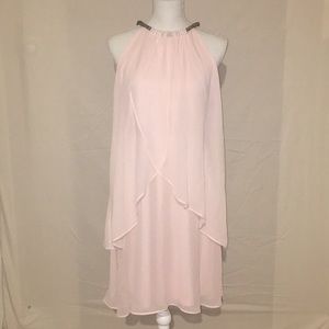 Formal Light Pink Layered Dress